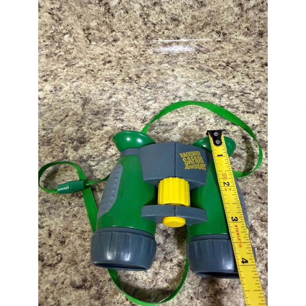 Backyard Safari Adventures Kids Field Binoculars 5x30 Green Yellow Alex Brands
